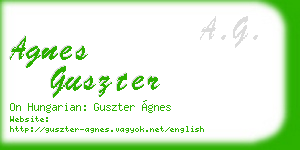 agnes guszter business card